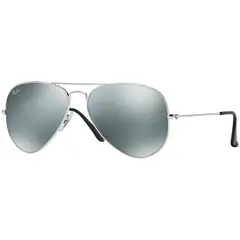 RAY BAN - Anteojos Lentes de Sol Aviator RB3025 W3275 55-14 Plata/Gris