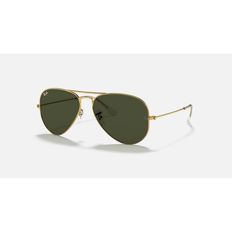 RAY BAN - Lentes de Sol Ray Ban Aviator RB3025 W3234 55-14  Clásico dorado/verde