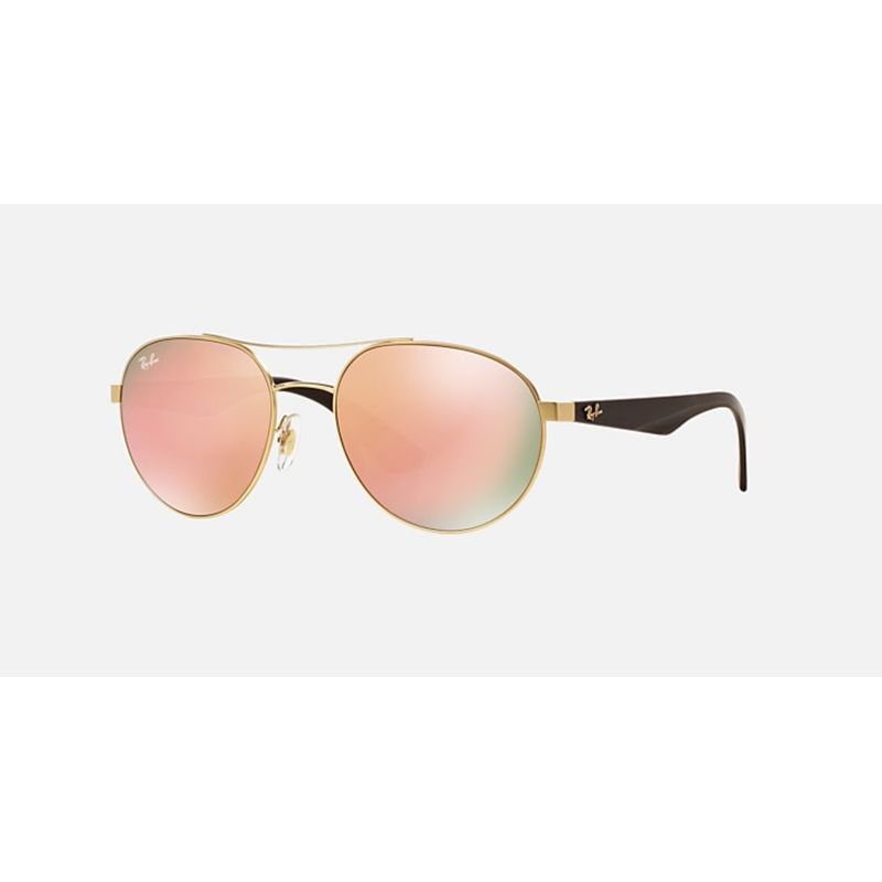 RAY BAN - Anteojos Lentes de Sol Ray Ban Classic RB3536 112/2Y 55 Oro mate/rosa
