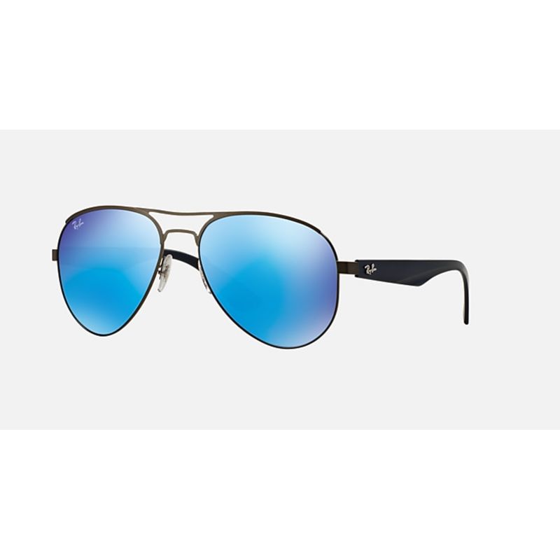 RAY BAN - Lentes de Sol Ray Ban Aviator RB3523 Espejo azul/metal mate 59-17