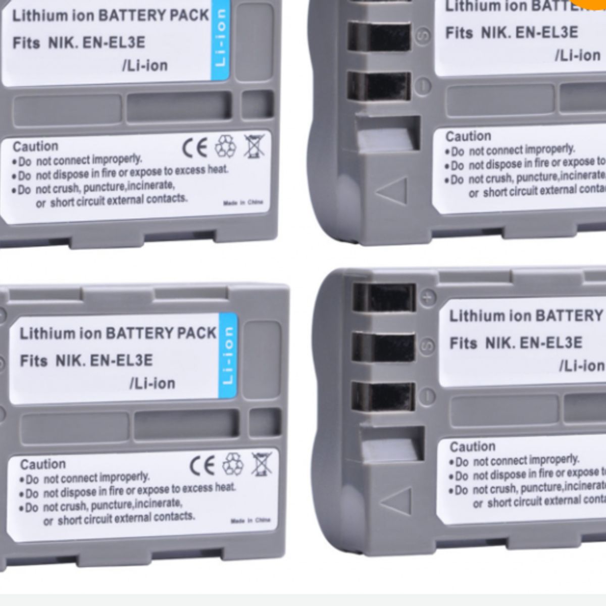 GENERICO - 4 BATERÍAS EN-EL3E + CARGADOR DOBLE MH-18A ALTERNATIVO NIKON