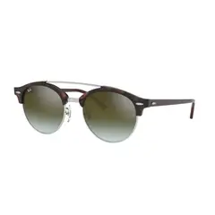 RAY BAN - Lentes de Sol Clubround Double Bridge RB4346 Negro/Verde 51