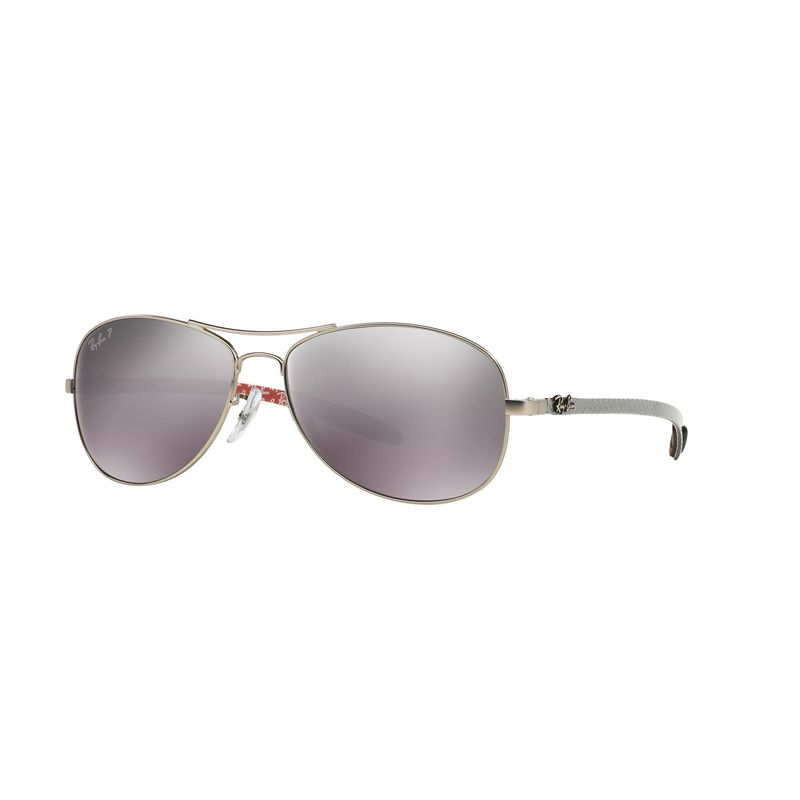 RAY BAN - Lentes de Sol Ray Ban Aviator RB8301 Plata mate/Plata polarizada 59