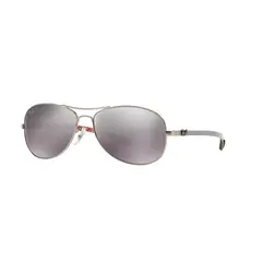 RAY BAN - Lentes de Sol Aviator RB8301 Plata mate/Plata polarizada 59