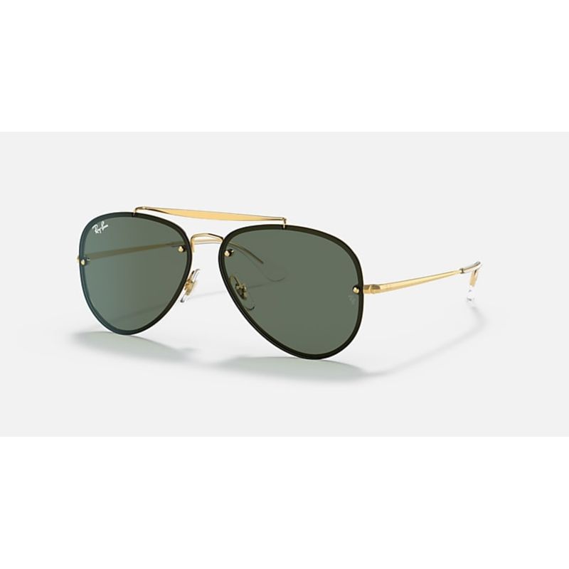 RAY BAN - Lentes de Sol Ray Ban Blaze Aviator RB3584N Clásico dorado/verde 58-13