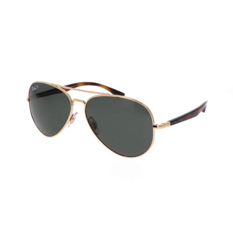 RAY BAN - Lentes de Sol Ray Ban Aviator RB3675 001 58-14 Polarizado dorado/verde
