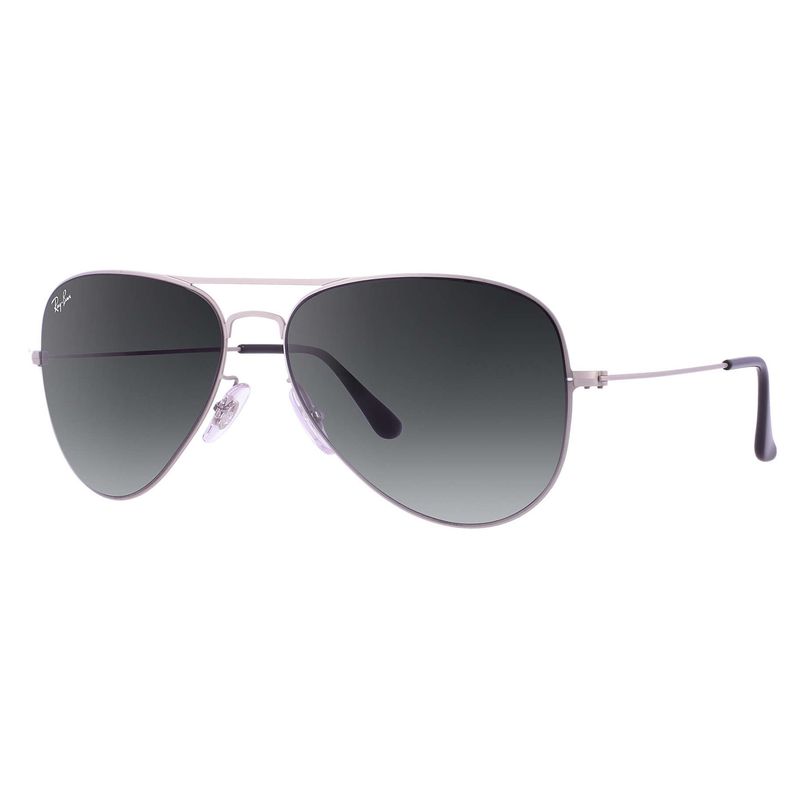 RAY BAN - Lentes de Sol Ray Ban Aviator Flat RB3513 Degrade gris/plata mate 58