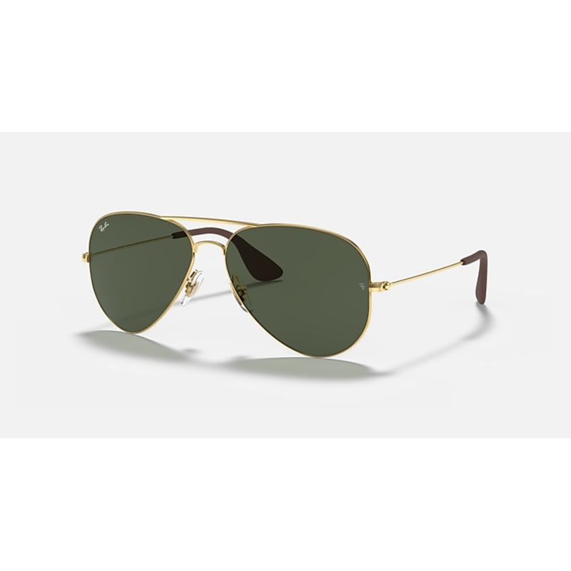RAY BAN - Lentes de Sol Ray Ban Aviator RB3558 001/71 58-14 Clásico dorado/verde