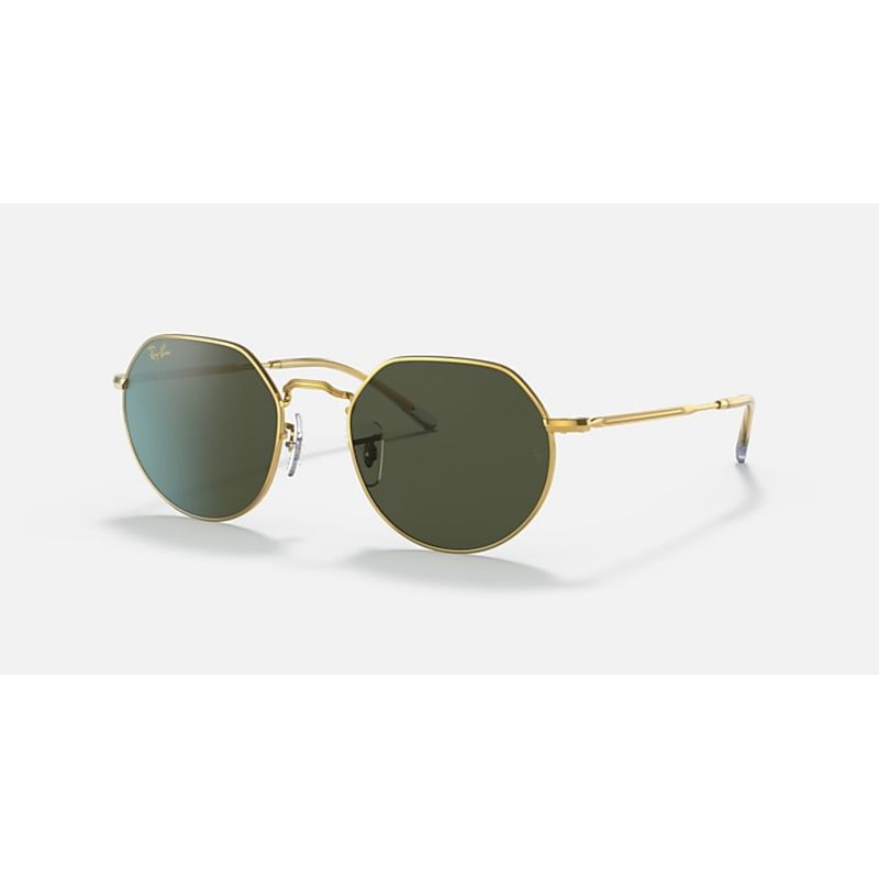 RAY BAN - Lentes de Sol Ray Ban Jack RB3565 919631 53-20 Clásico dorado/verde