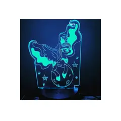 GENERICO - Lampara ilusión 3D Unicornio en el mundo De 7 Colores