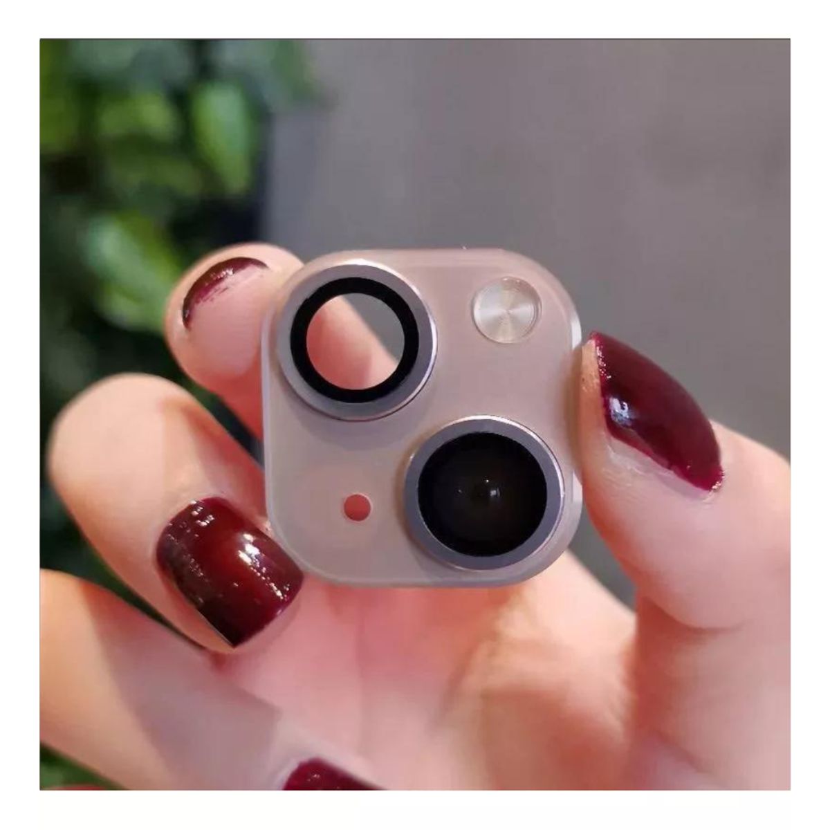 GENERICO - Pegatina De Lente De Cámara Falsa Para iPhone XR A iPhone 13 ROSA