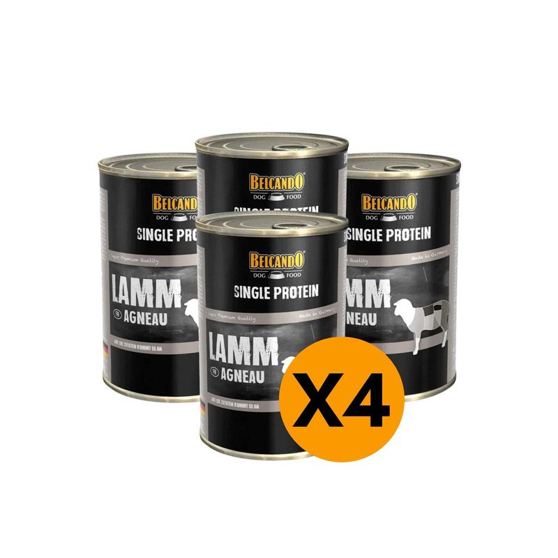 BELCANDO - Alimento Belcando Sabor Single Protein Lata 400gr - Pack X4