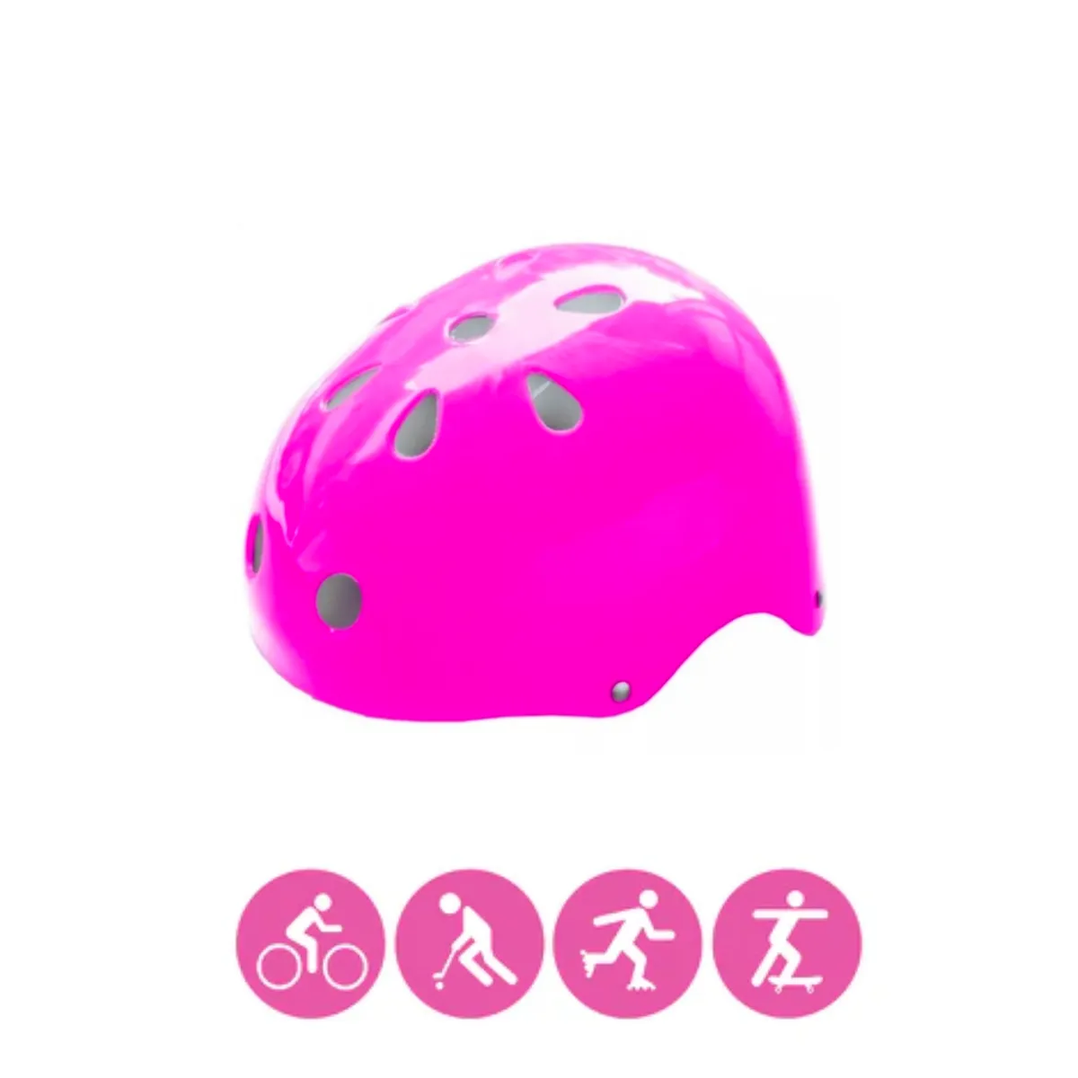 GENERICO - Casco Rosado para Niñas Ideal bicicleta scooter Skate