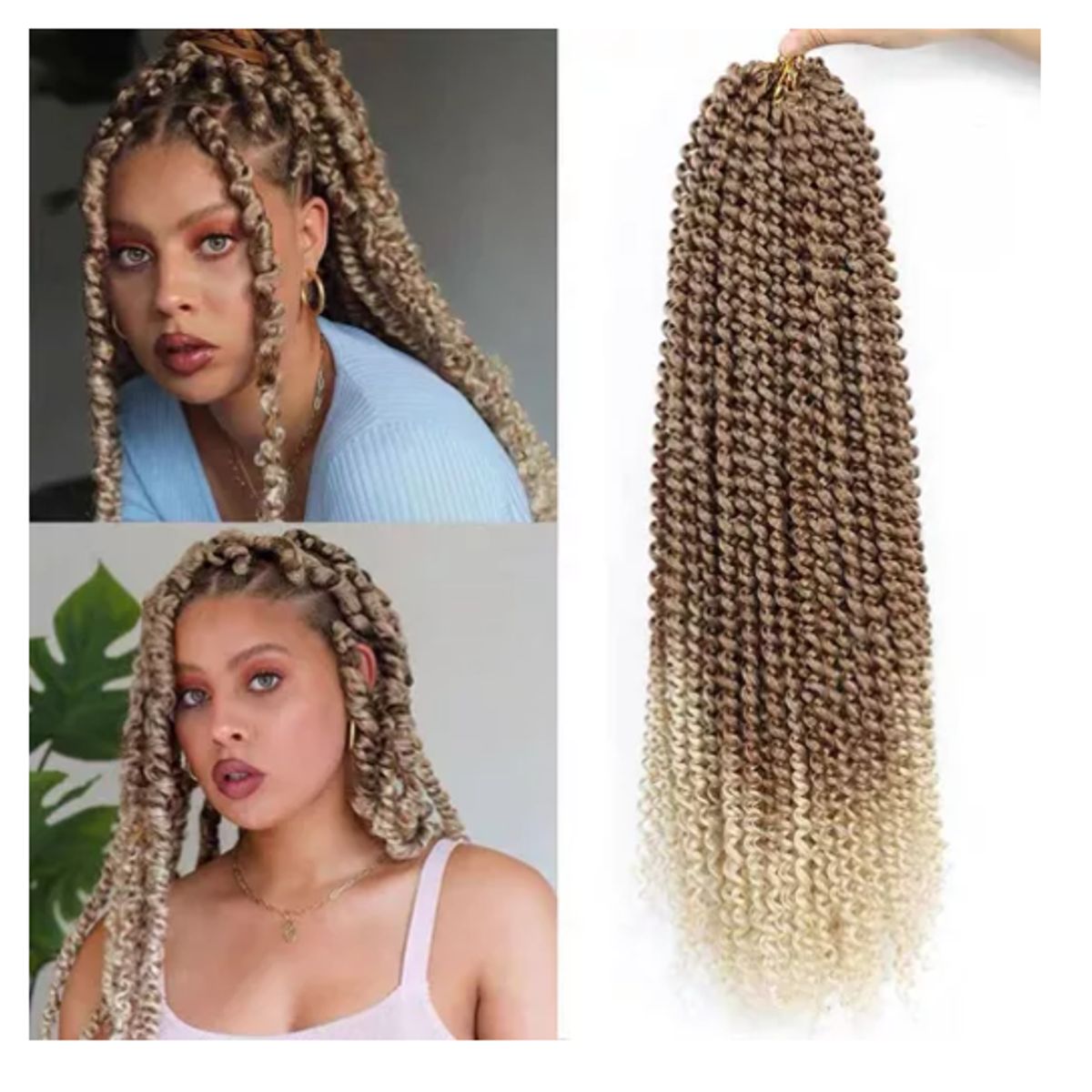 GENERICO - Twist Trenzado Extensiones De Cabello Sintético GTWW  /#T4 27 613