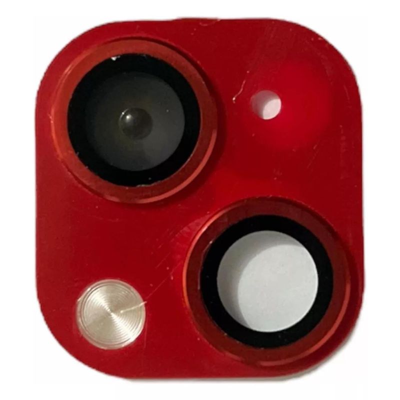 GENERICO - Pegatina De Lente De Cámara Falsa Para iPhone XR A iPhone 13 ROJO
