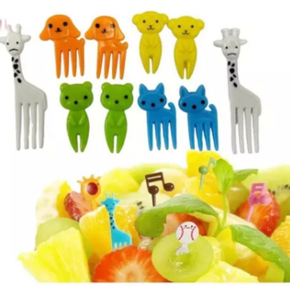 GENERICO - Tenedor Para Niños Con Diseños De Animales Para Loncheras