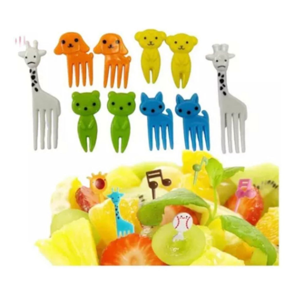 GENERICO - Tenedor Para Niños Con Diseños De Animales Para Loncheras