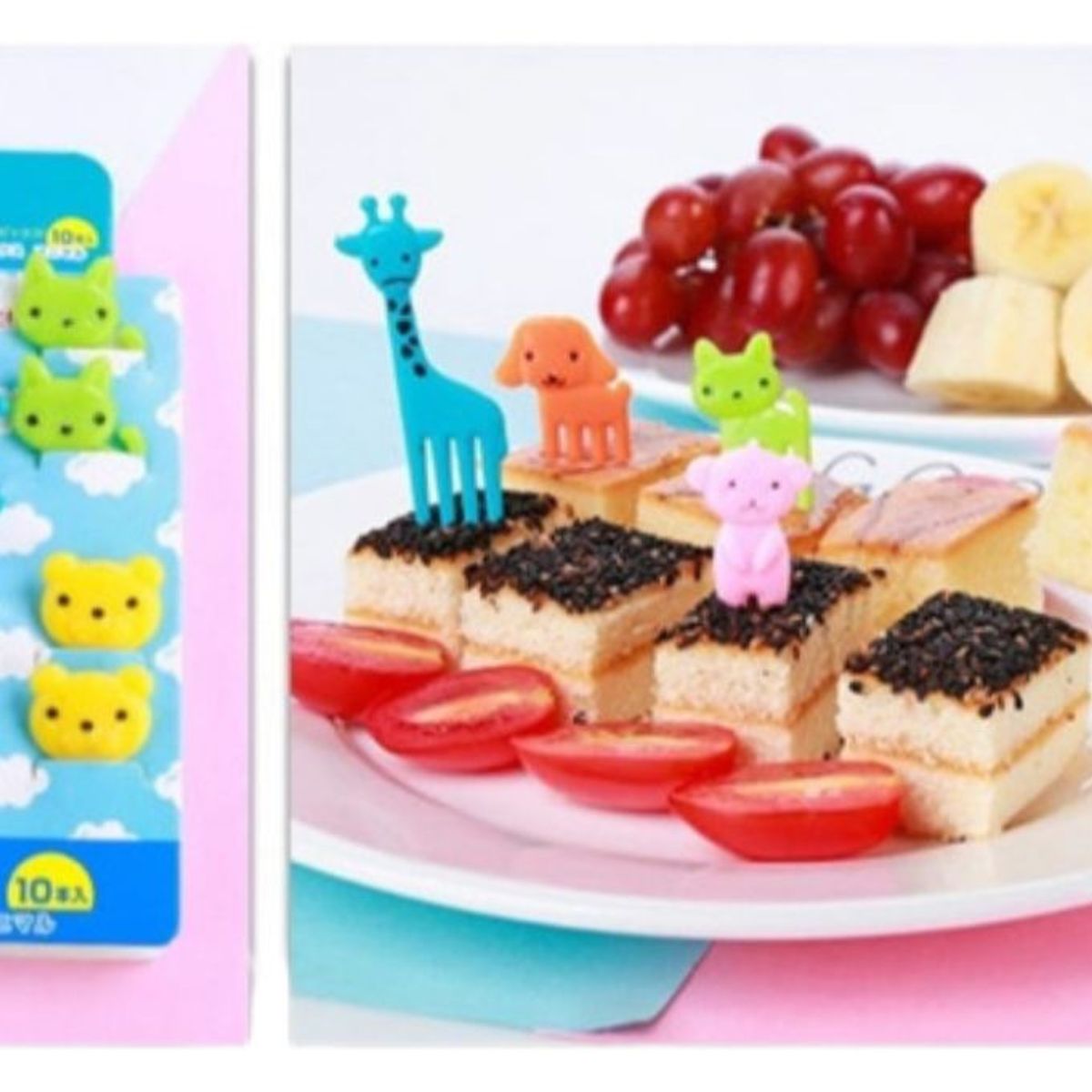 GENERICO - Tenedor Para Niños Con Diseños De Animales Para Loncheras