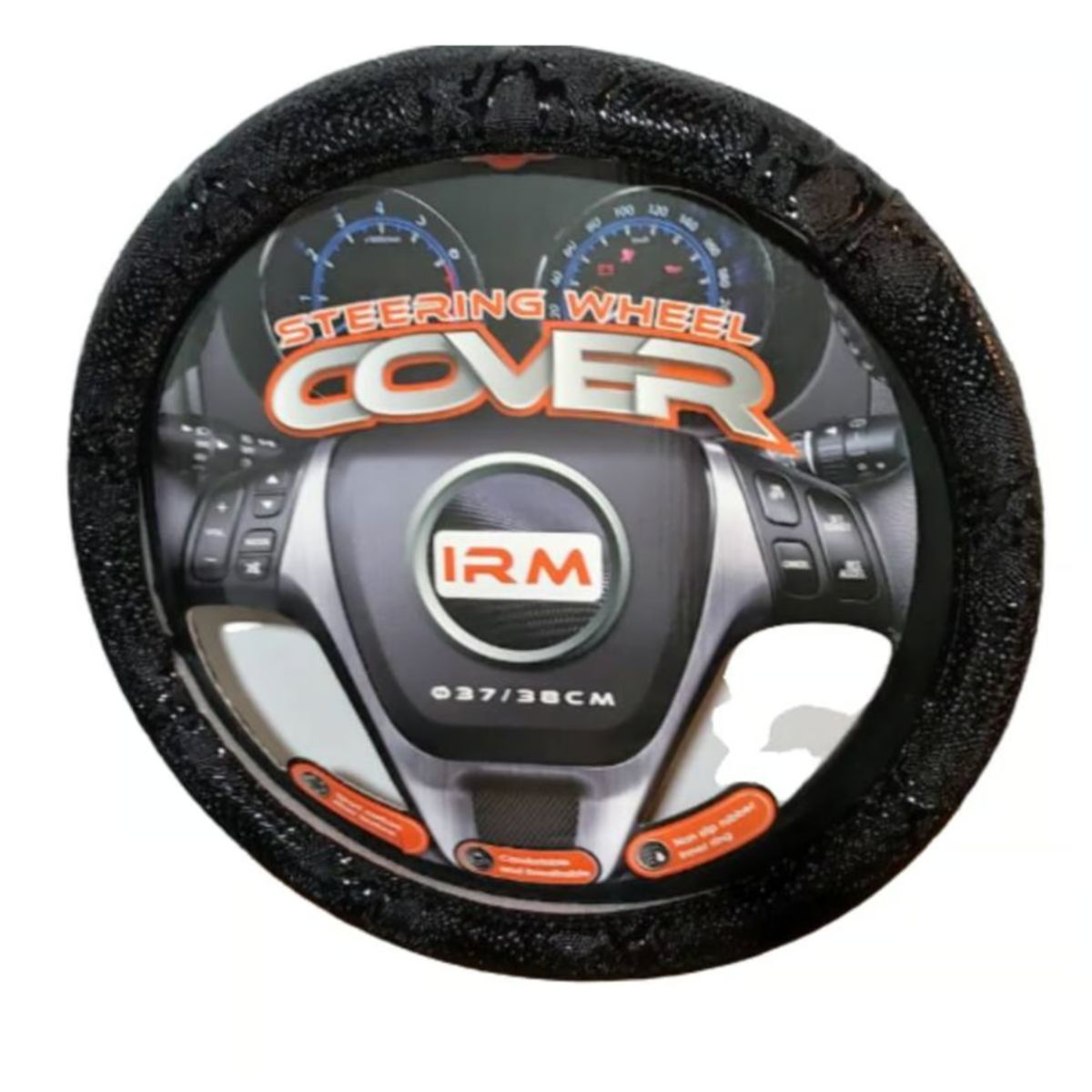 GENERICO - Forro cubre volante elegante goma auto universal
