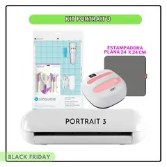 SILHOUETTE - Portrait 3 + estampadora 24x24 hoby press SBF113