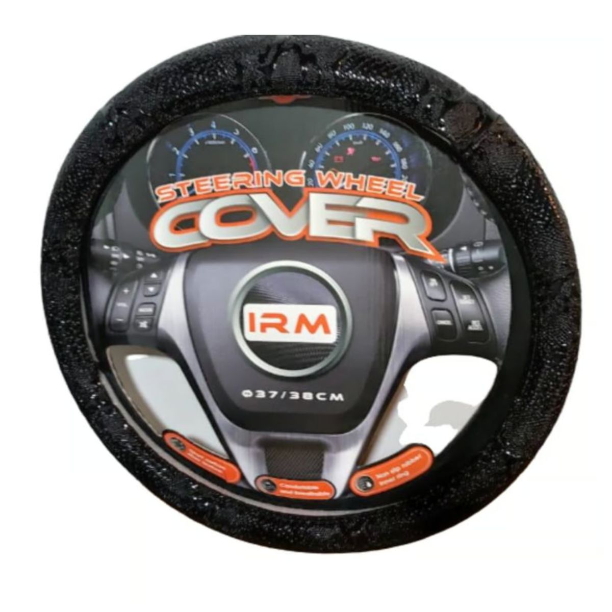 GENERICO - Forro cubre volante elegante goma auto universal