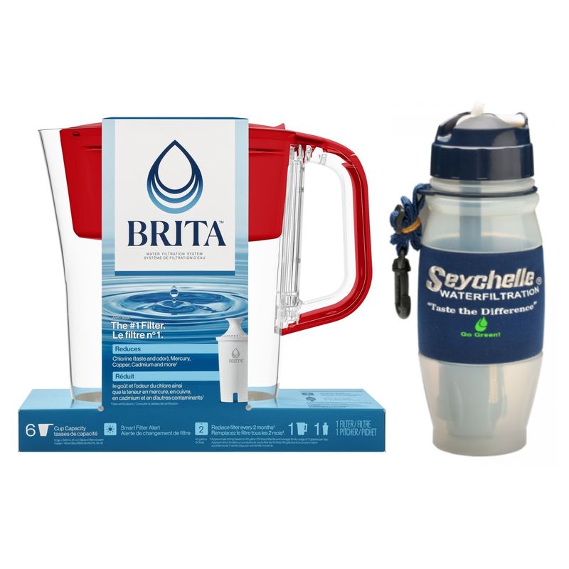 BRITA - Brita Purificador De Agua Jarro Geyser + Botella Seychelle