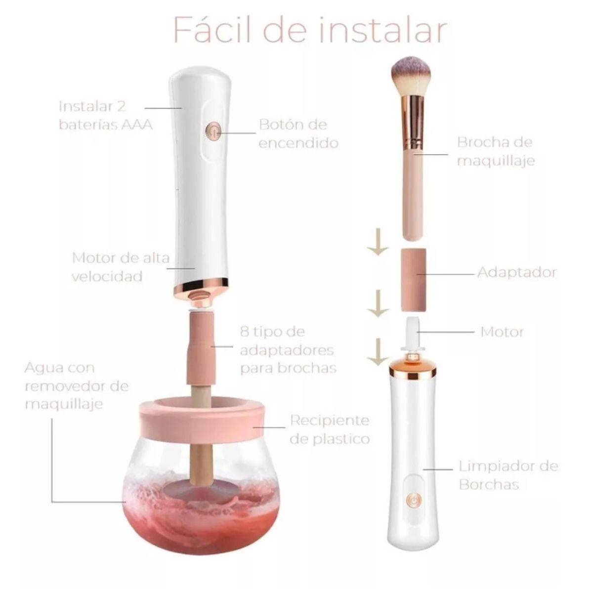 GENERICO - Limpiador De Brochas De Maquillaje