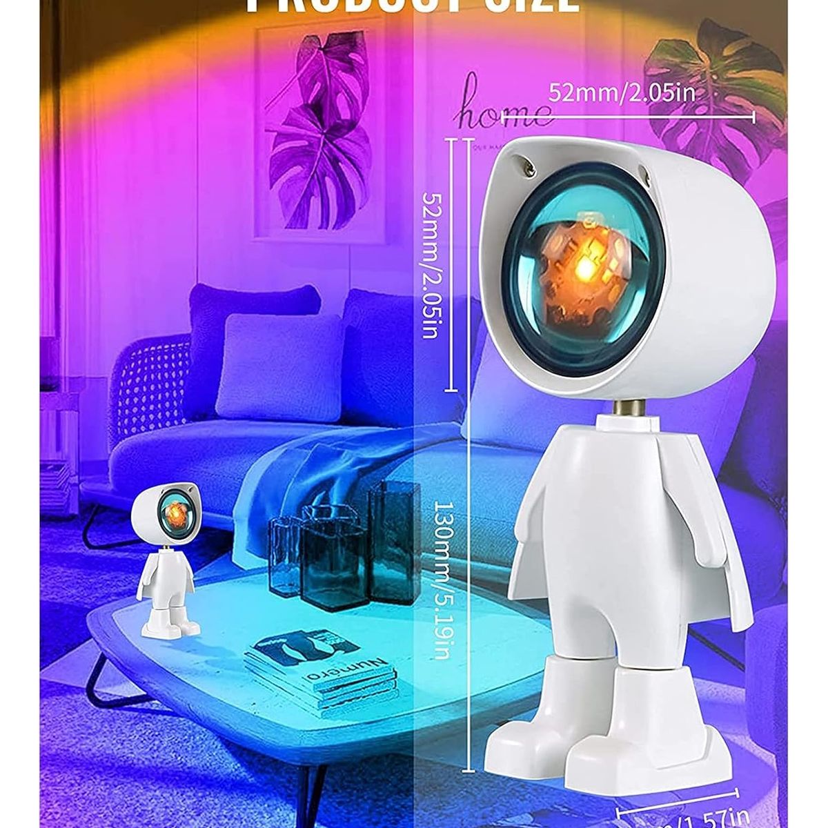 ATURE - Robot Proyector Luz De Pieza El Sol Nunca Se Pone 16 Colores