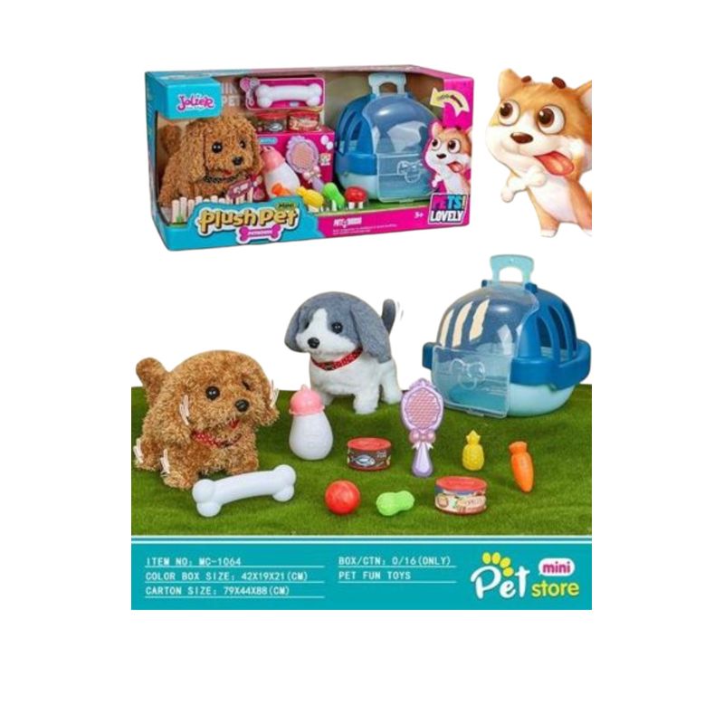 GENERICO - Set De Coleccionista MINI PLUSH PET HUESITO Y BIBERON