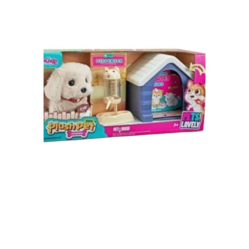 GENERICO - Set De Coleccionista MINI PLUSH PET CASITA Y BEBEDERO