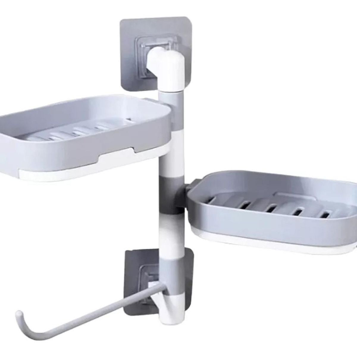 IMPORTCLICK - Soporte Organizador Giratorio Repisa Jabonera Toallas Baño - Gris