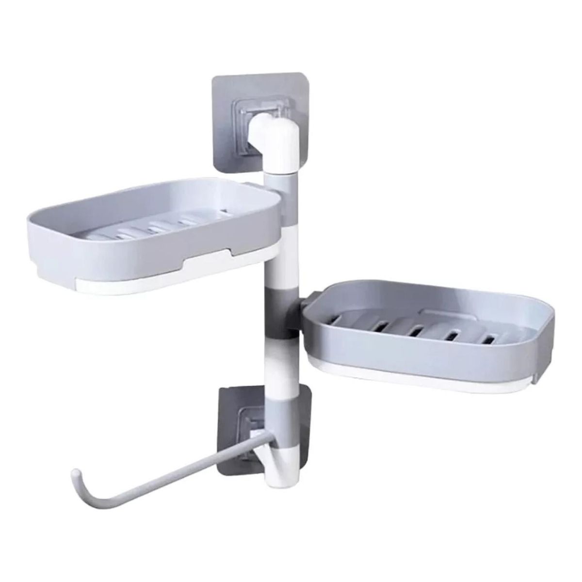 IMPORTCLICK - Soporte Organizador Giratorio Repisa Jabonera Toallas Baño - Gris