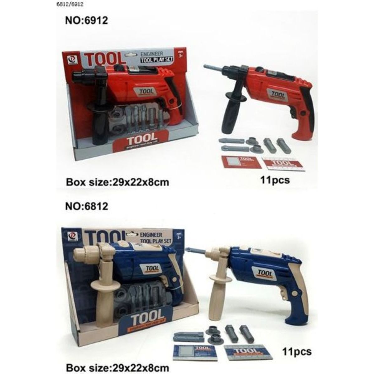 GENERICO - Juego De Set De Herramientas Con Maleta Para Niños Y Taladro-Azul