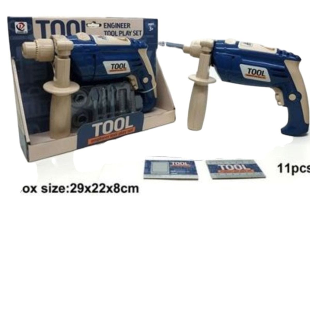 GENERICO - Juego De Set De Herramientas Con Maleta Para Niños Y Taladro-Azul