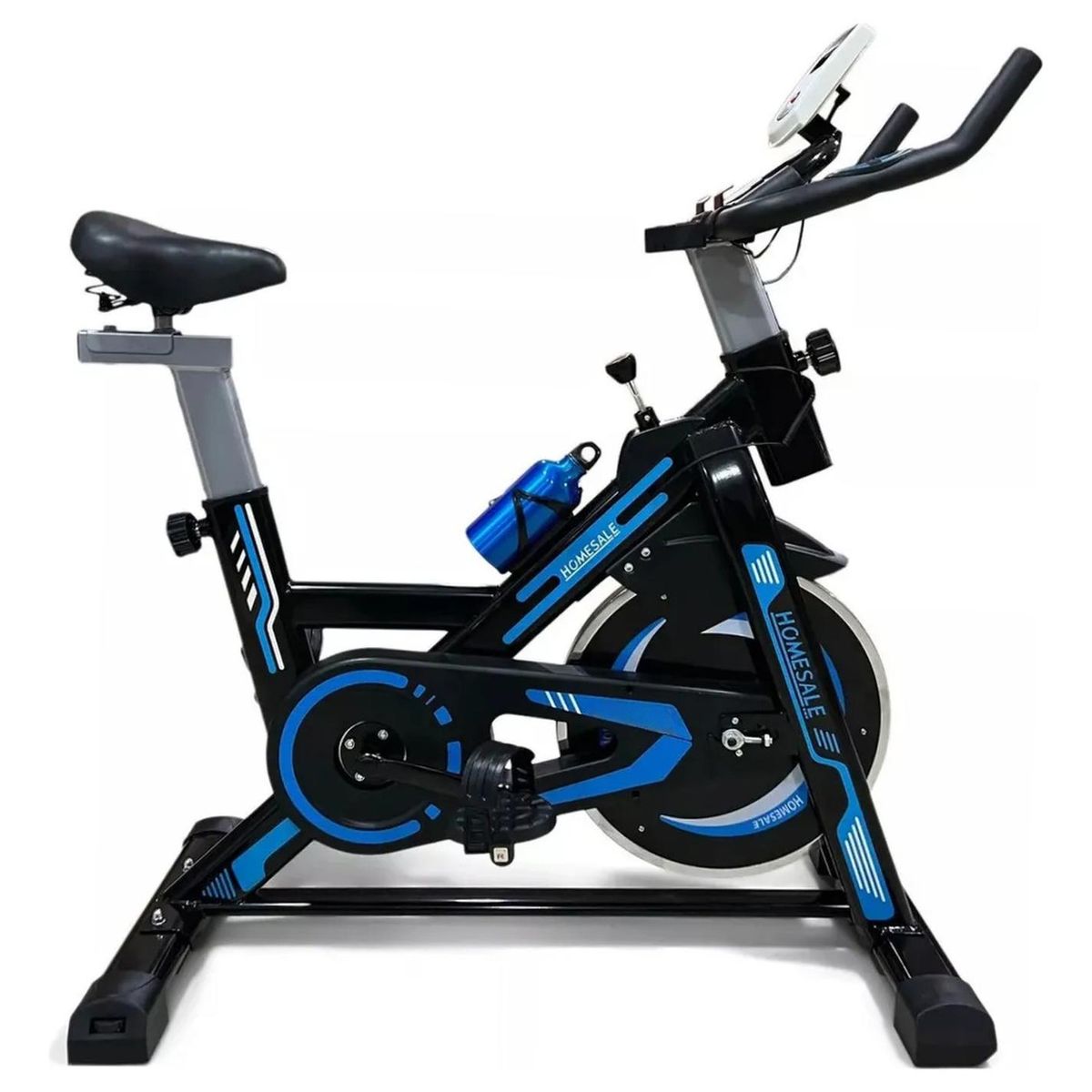 IMPORTCLICK - Bicicleta Estática Spinning Profesional 120 KG Azul - Negro
