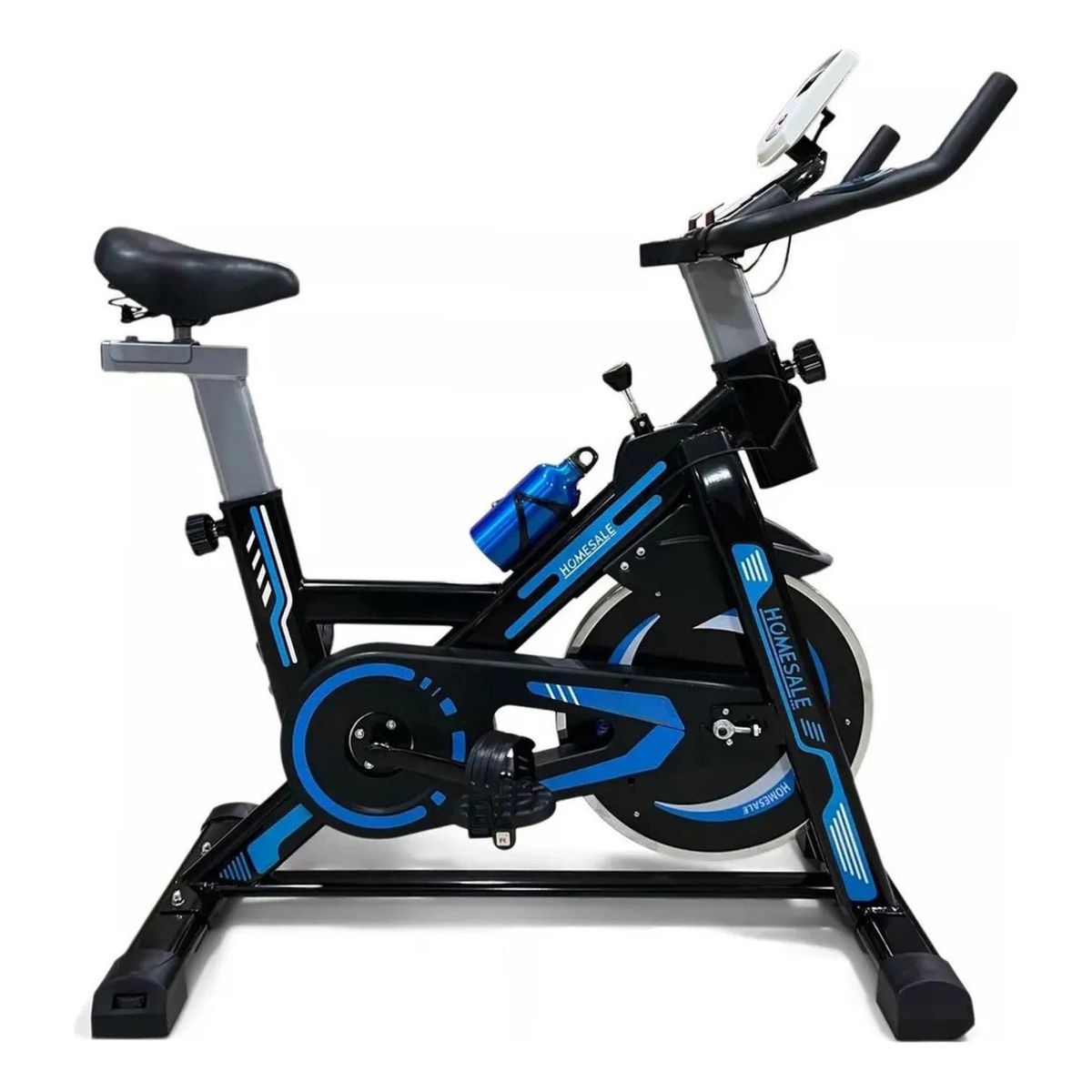 IMPORTCLICK - Bicicleta Estática Spinning Profesional 120 KG Azul - Negro