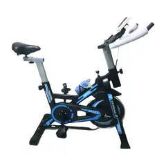IMPORTCLICK - Bicicleta Estática Spinning Profesional 120 KG Azul - Negro