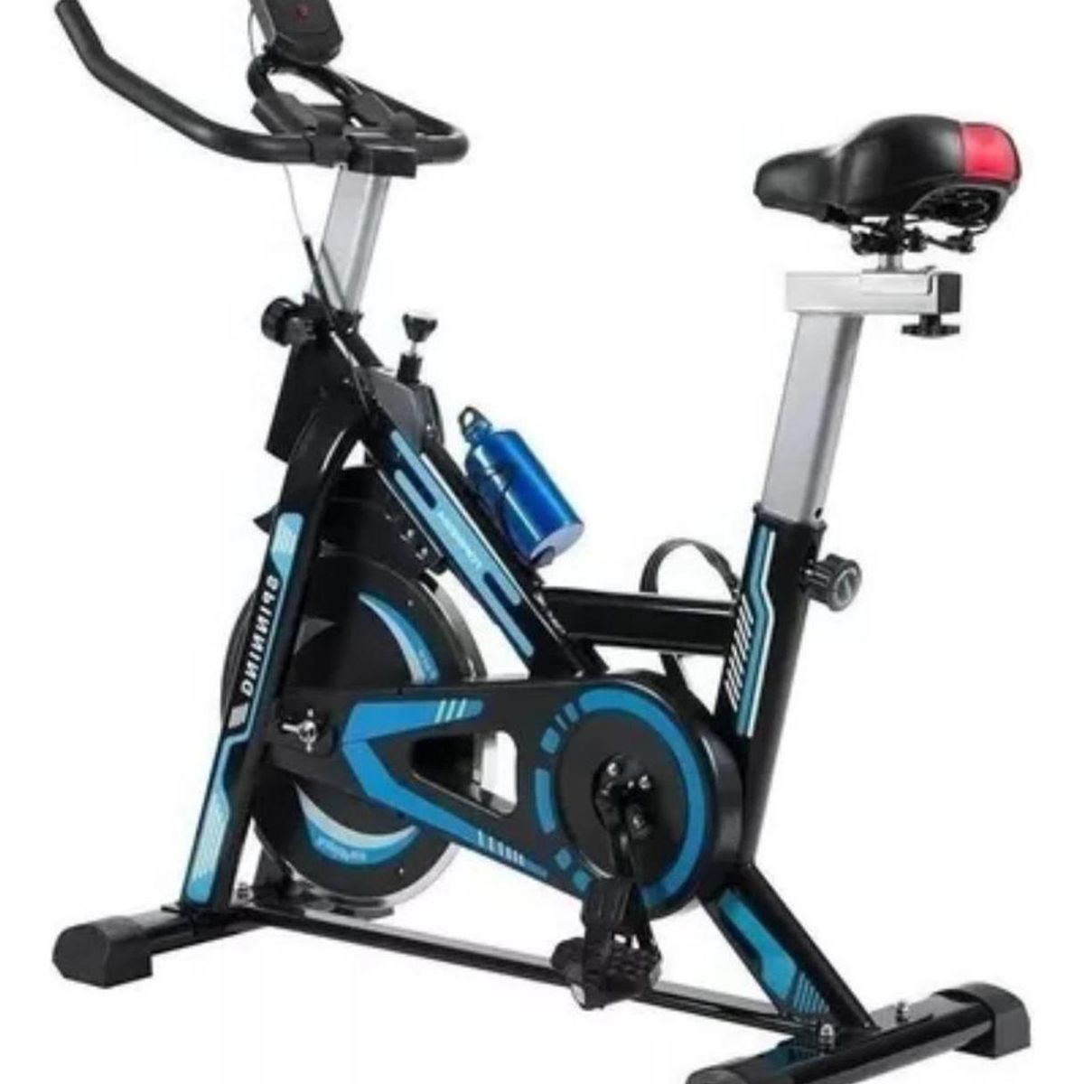 IMPORTCLICK - Bicicleta Estática Spinning Profesional 120 KG Azul - Negro