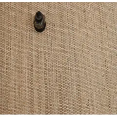GENERICO - Alfombra de Yute Natural con Bordado Blanco 280x365 cm