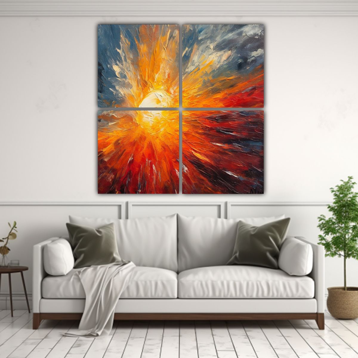 GENERICO - Cuadro Abstracto Duradero Pintura Al óleo De Un 180x180 Cm