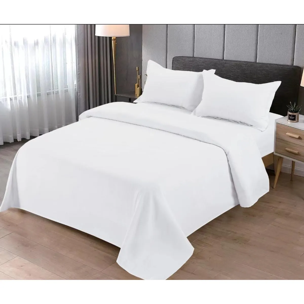 GENERICO - juego de sabana unicolor  2p