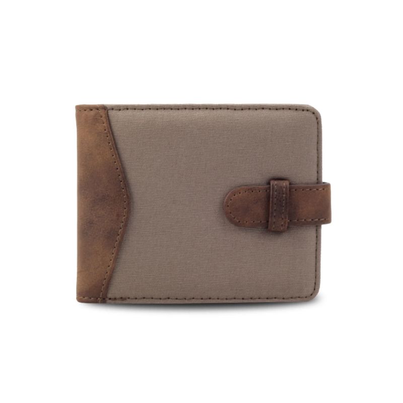 GENERICO - Billetera Cuerina Canvas Hombre Juno Tostado Lincolns - Cafe