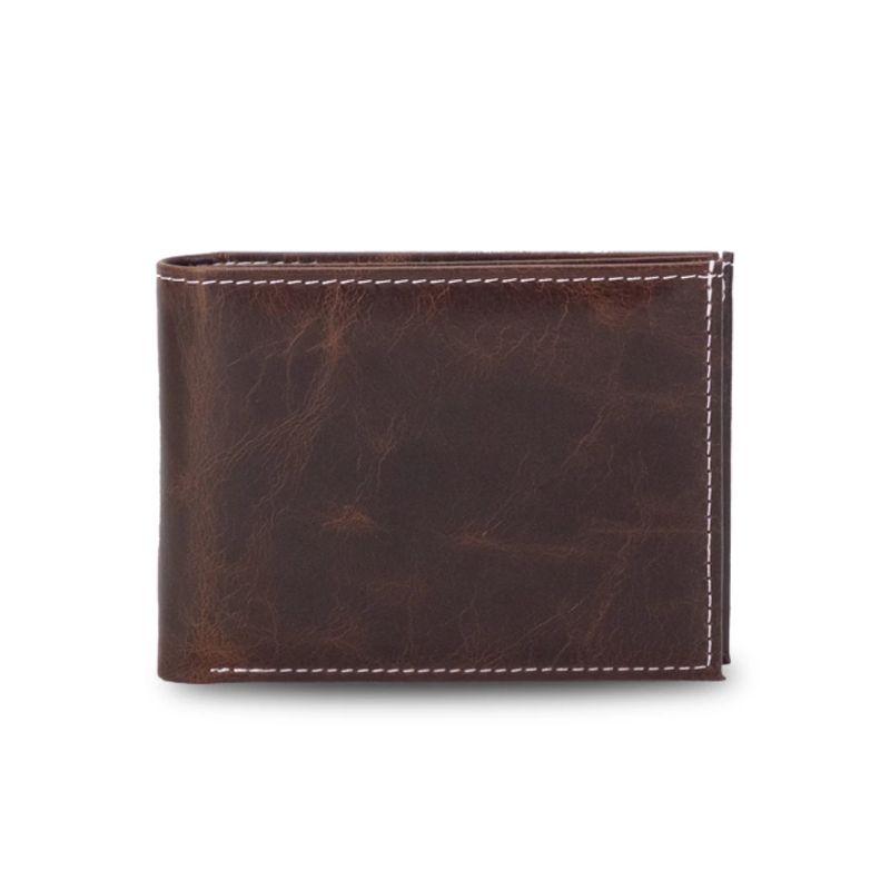 GENERICO - Billetera Cuero Hombre Hefesto Whisky Lincolns - Café Oscuro