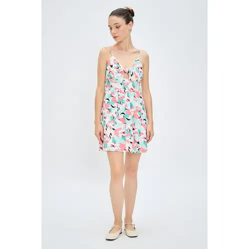 IO - Vestido Corto Crudo Mujer