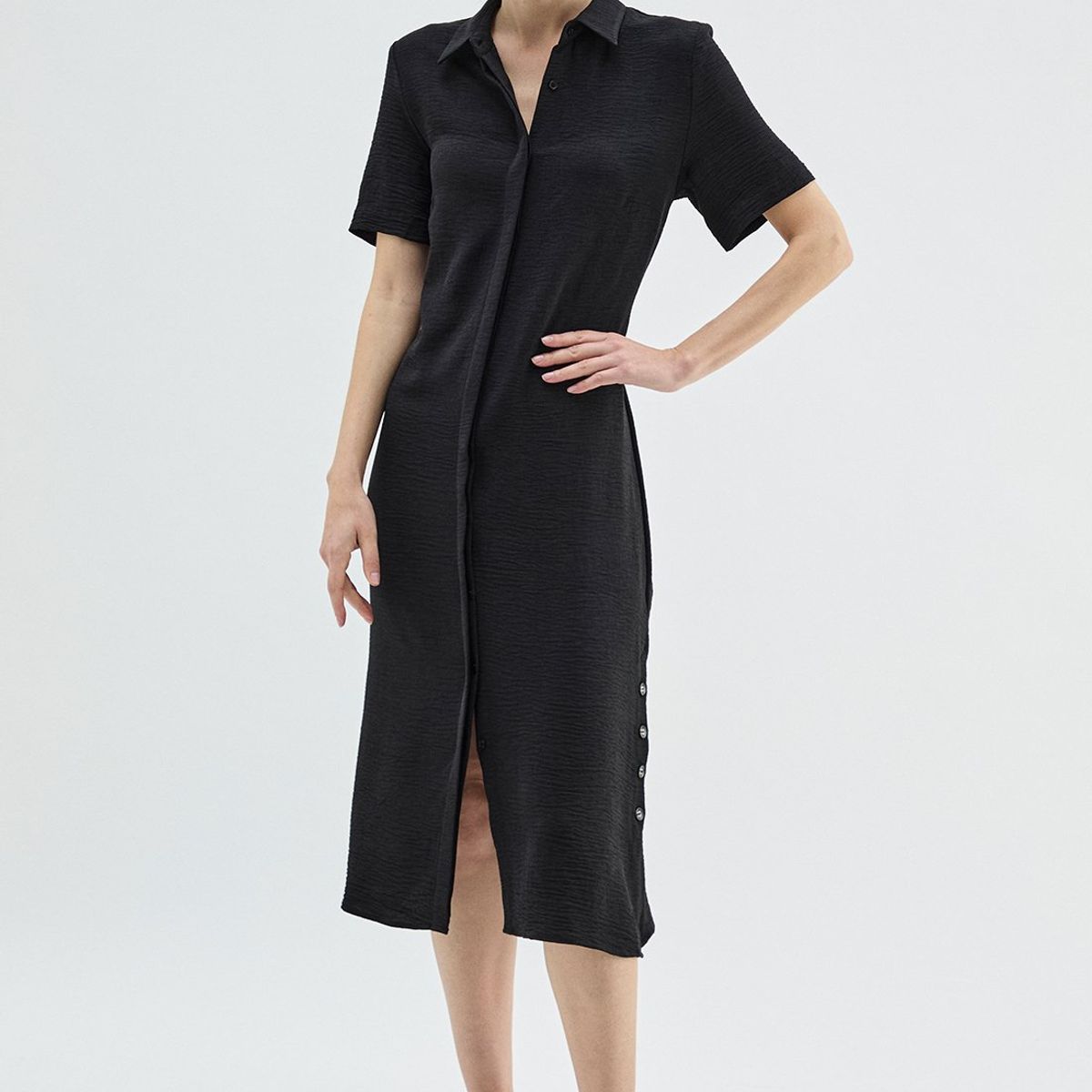 MA GRIFFE - Vestido Largo Negro Mujer Magriffe