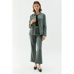 MA GRIFFE - Chaqueta Verde Musgo Mujer Magriffe