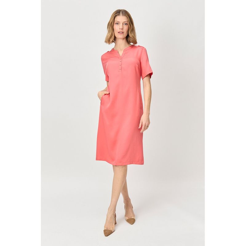 MA GRIFFE - Vestido Largo Coral Mujer Magriffe