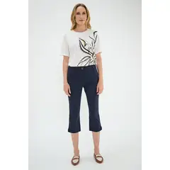 MA GRIFFE - Pantalon Casual Azul Marino Mujer Magriffe