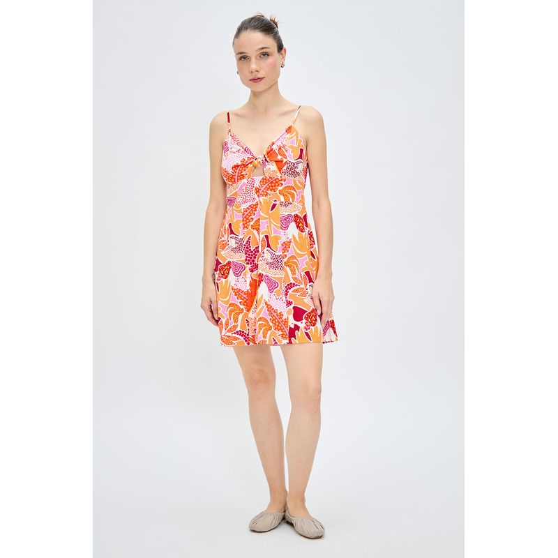 IO - Vestido Corto Naranjo Mujer Io