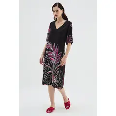 MA GRIFFE - Vestido Largo Negro Mujer Magriffe